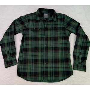 Mountain Khakis Plaid Flannel‎ Shirt Mens M Green Long Sleeve Outdoor